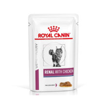 پوچ گربه رنال رویال کنین مرغ برای درمان بیماری کلیه Royal Canin Renal یک عددی