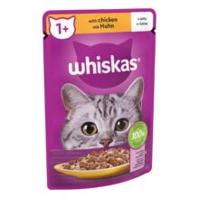 پوچ گربه ویسکاس Whiskas با طعم مرغ 85گرمی