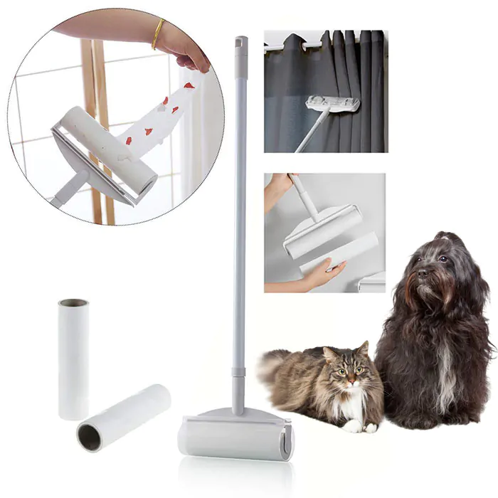 پرزگیر تلسکوپی دسته بلند پریکوهوم Prico Home با عرض 19 سانت و رول یدک