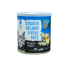کنسرو گربه پرمیوم دی‌پی‌اس مرغ سالمون و گوساله 800 گرمی