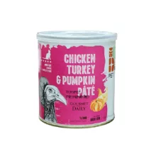 کنسرو سوپرپریمیوم گربه دی‌پی‌اس با طعم مرغ، بوقلمون و کدو تنبل – 800 گرم